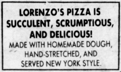 Lorenzo's Pizza Ad