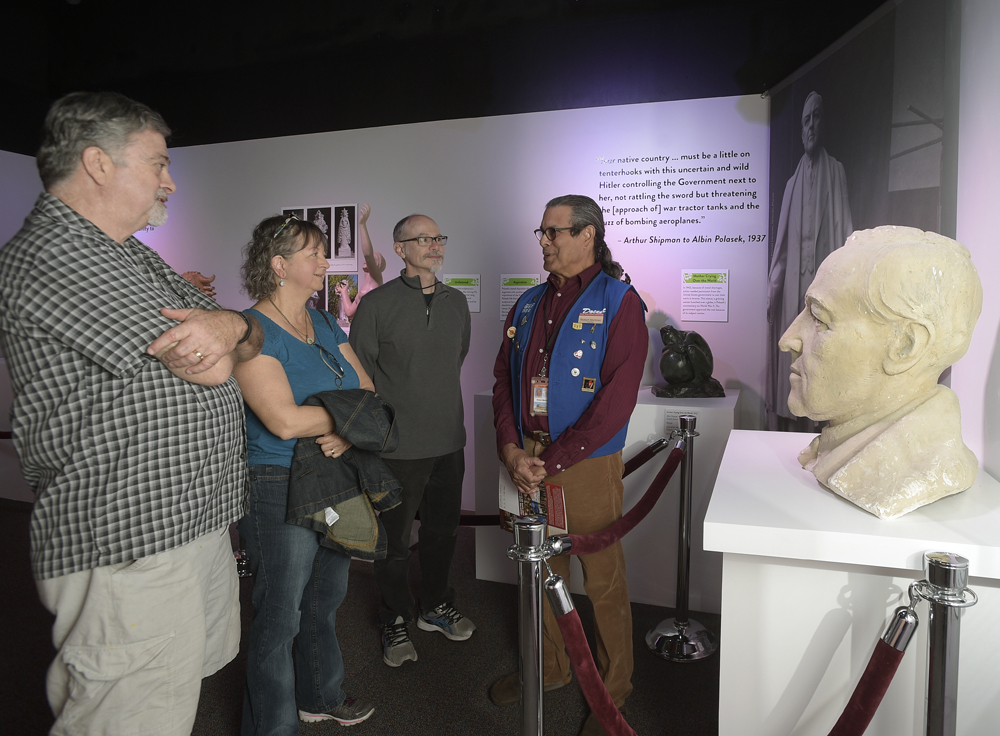 during the Polasek exhibition at the Orange County Regional History Center in Orlando, Fla., Sunday, March 6, 2016. (/Phelan M. Ebenhack)