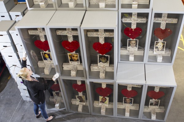 Pulse memorial crosses on view