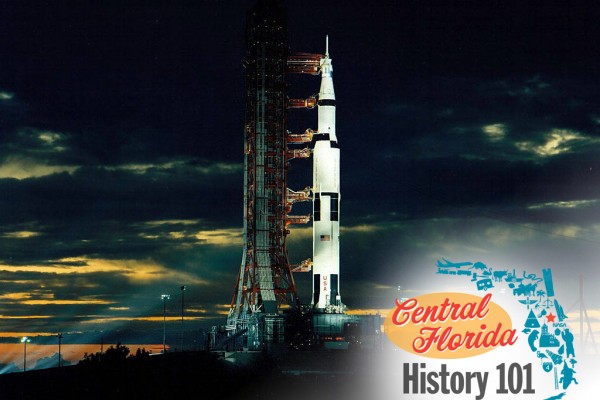 Photo of Saturn rocket on the launch pad