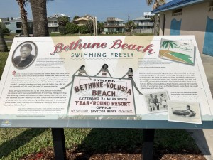 sign at Bethune Beach sign