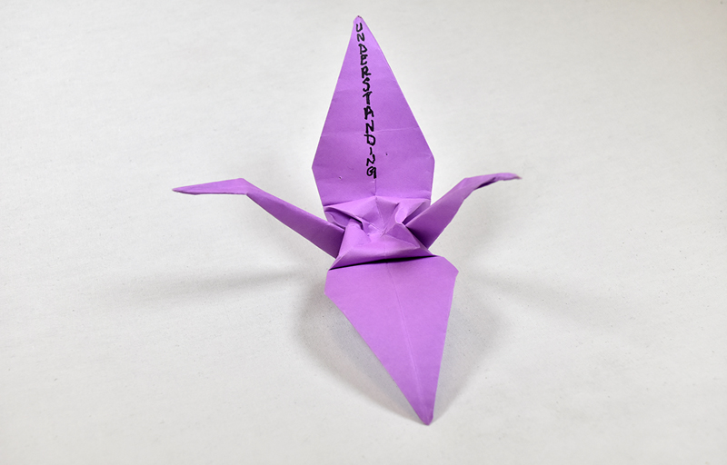 Pulse Memorial Object - Purple Origami Crane