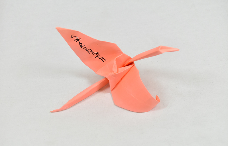 Pulse Memorial Object - Orange Origami Crane