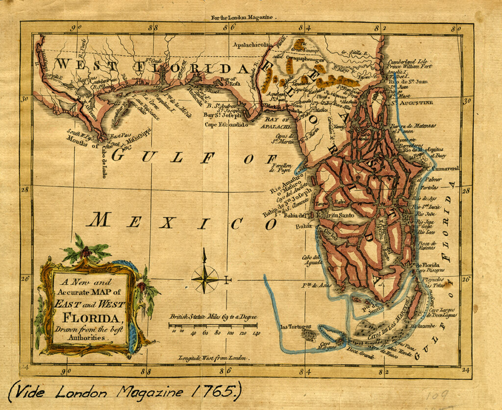 1765 map of British Florida
