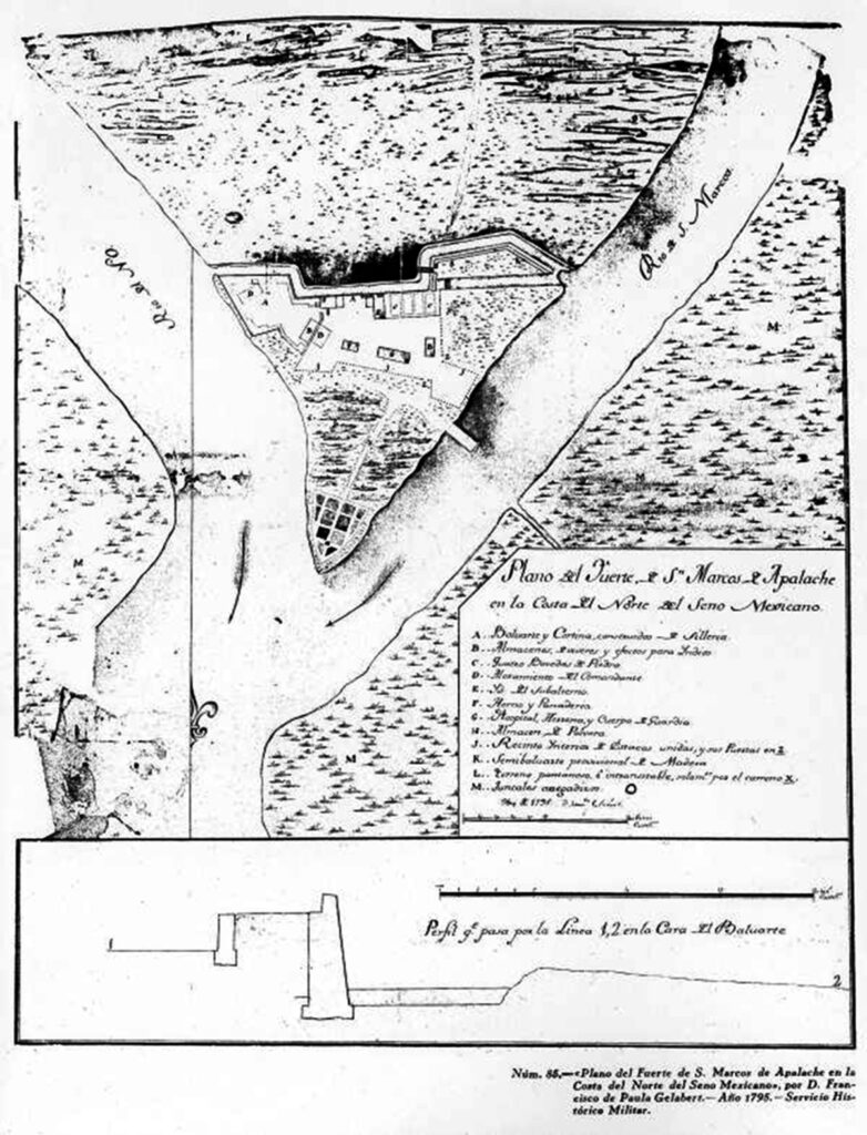 Map of Spain’s San Marcos de Apalache